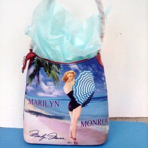 Marilyn Monroe sequin umbrella on the beach bag